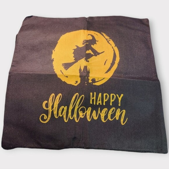 NWOT Happy Halloween Witch Pillow Cover - Picture 1 of 3